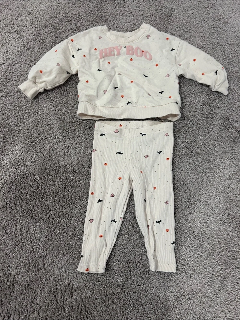 Carter's Cream Matching Set with Pink 